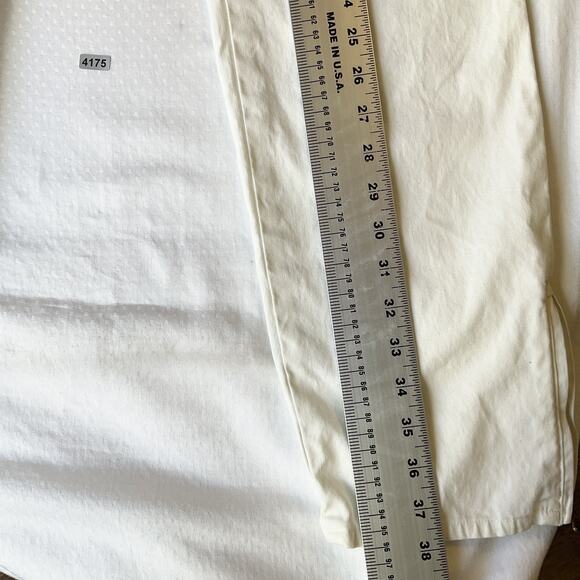 Lauren Ralph Women Pants 12 White Chino Zipper 30" Inseam Mid Rise Straight - Picture 4 of 10